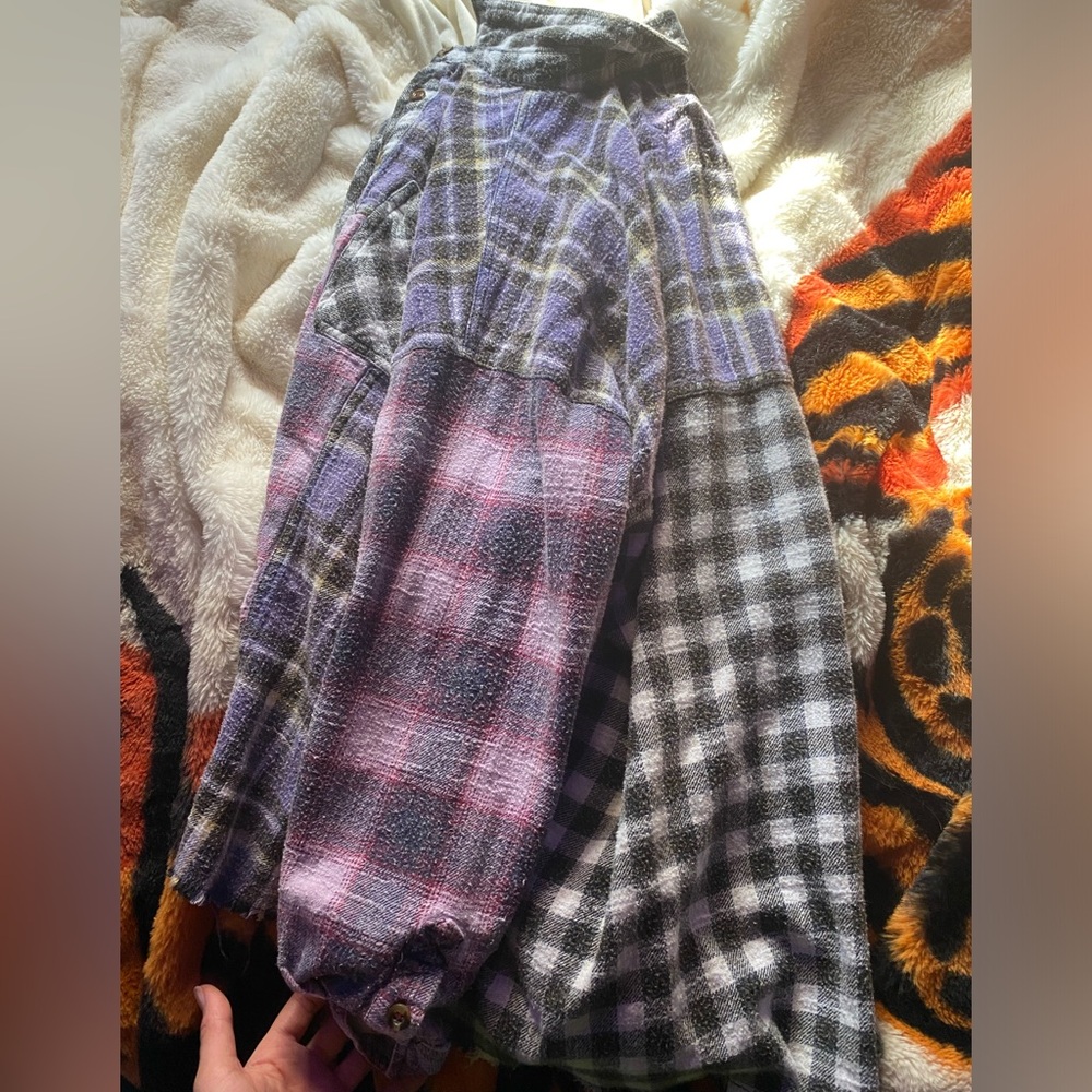 Bdg Purple Soft Patchwork Flannel - image 4